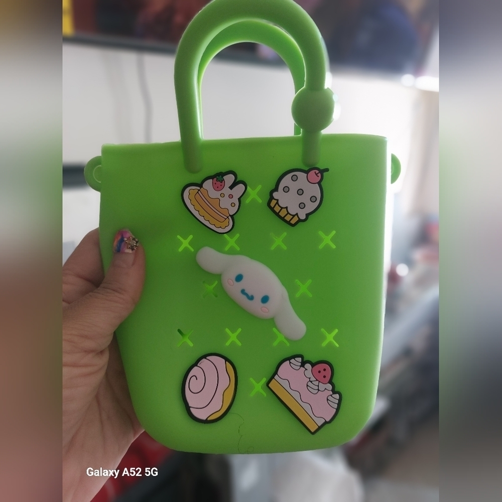 Cute Mini EVA Green Sanrio Beach Bag.